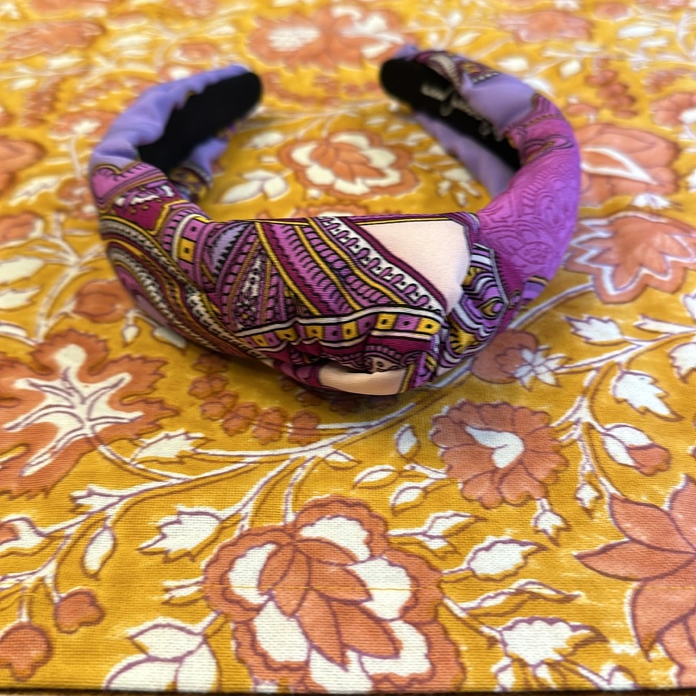 BRIANNA CANNON ADULT SIZE PURPLE BANDANA KNOTTED HEADBAND